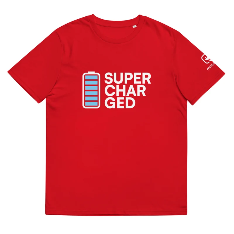 T-shirt Supercharged rouge unisexe