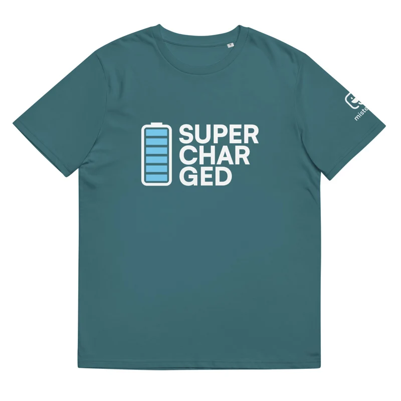 T-shirt Supercharged bleu turquoise unisexe