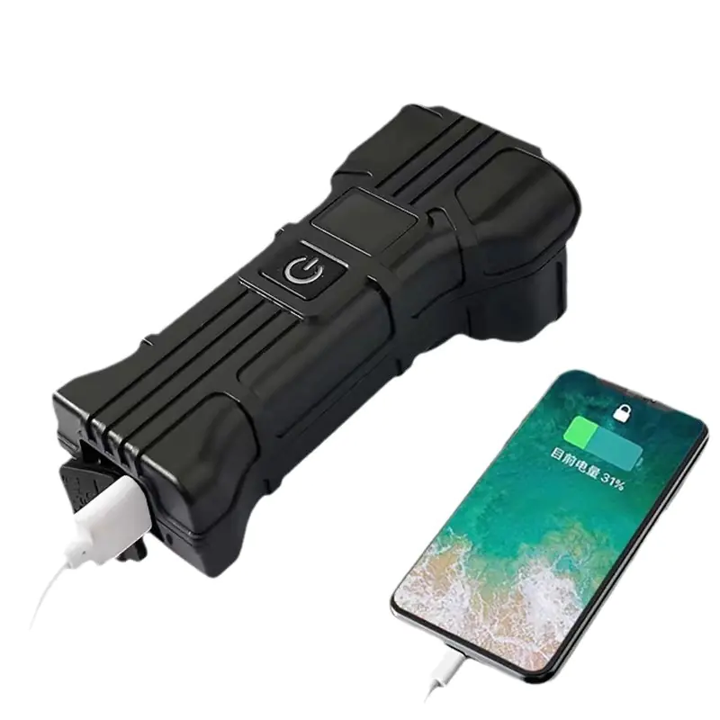 USB Rechargeable Bicycle Front Light — 1200 mAh Option