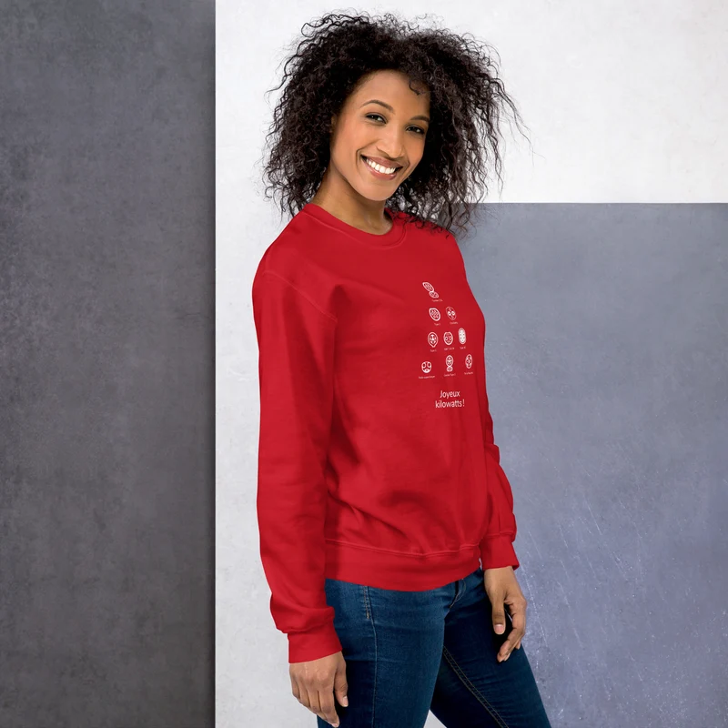 Sweat de Noël Joyeux Kilowatts unisexe - Rouge