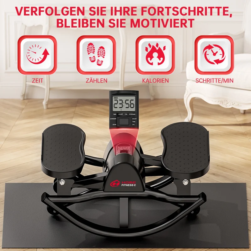 U-förmiger Stepper mit Widerstandsband & Rutschfester Matte