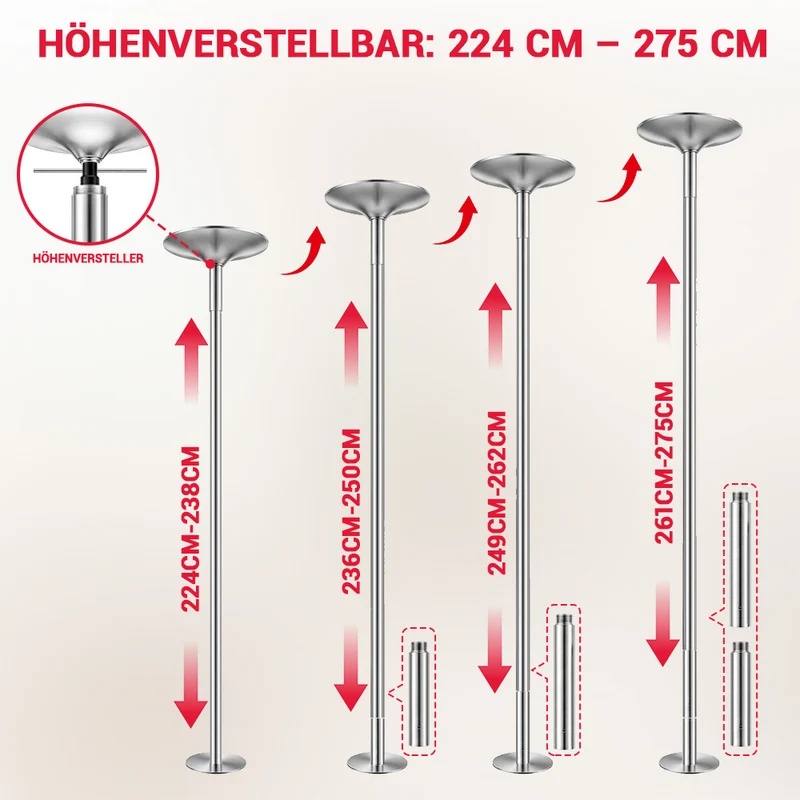 Höhenverstellbare Turnstange für Fitness