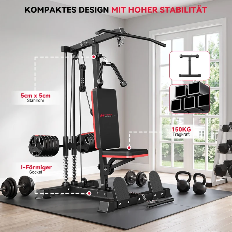 Latzugmaschine mit Hohem und Niedrigem Seilzug