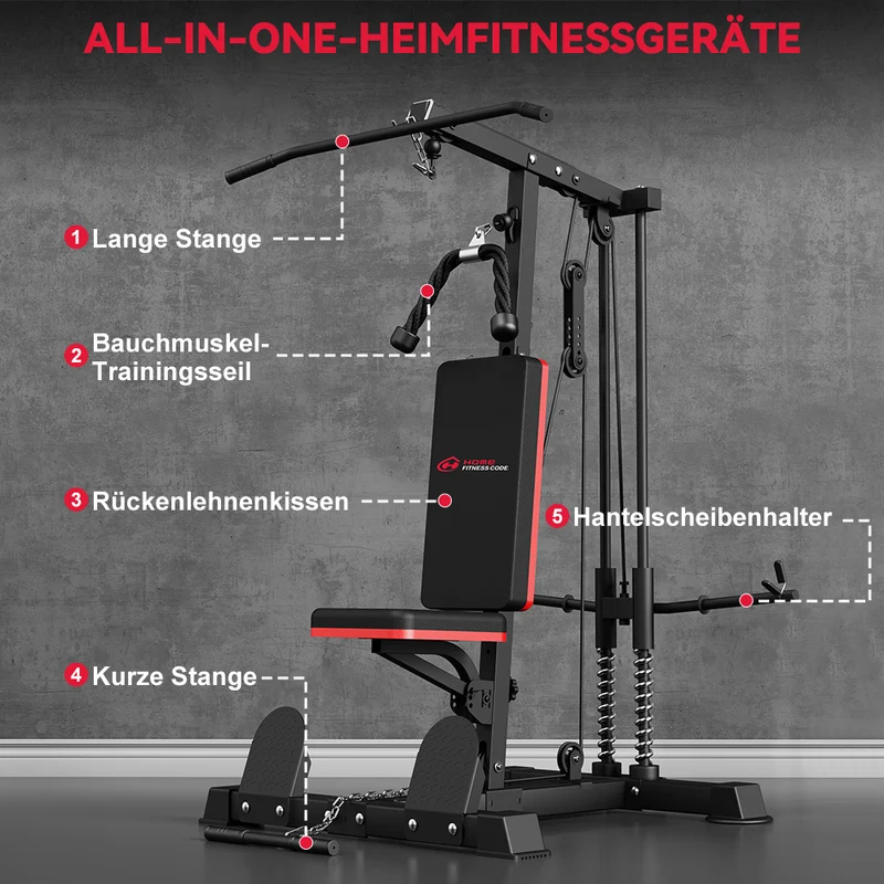 Latzugmaschine mit Hohem und Niedrigem Seilzug