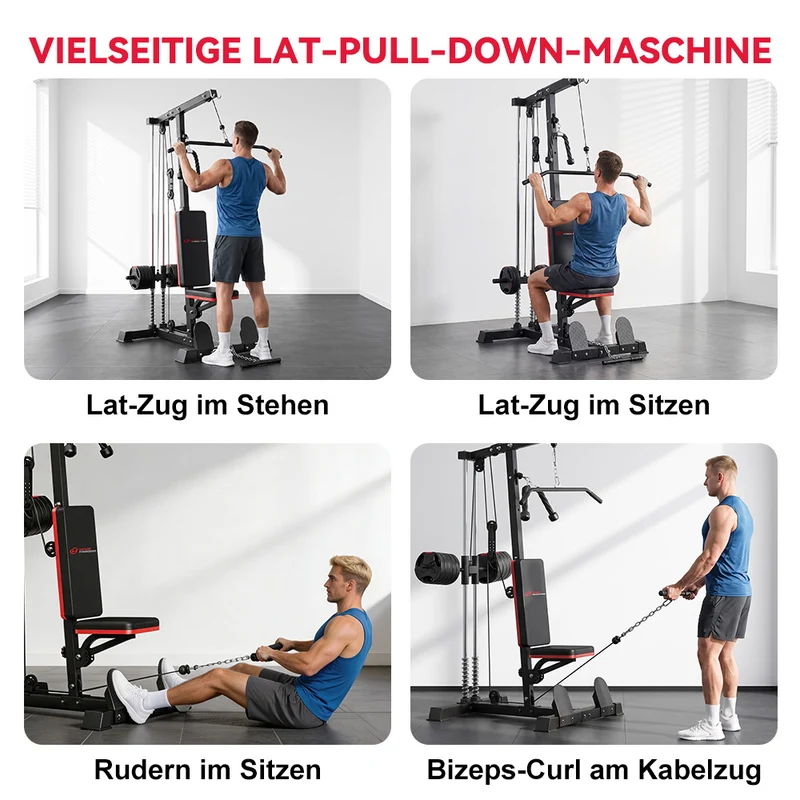 Latzugmaschine mit Hohem und Niedrigem Seilzug