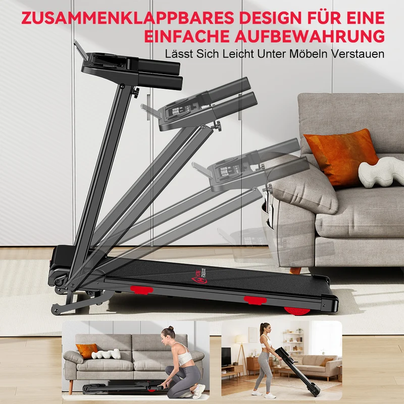 Klappbares Laufband Q5 mit Steigung, Bürstenlosem Motor, Geschwindigkeit 1–12 KM/H