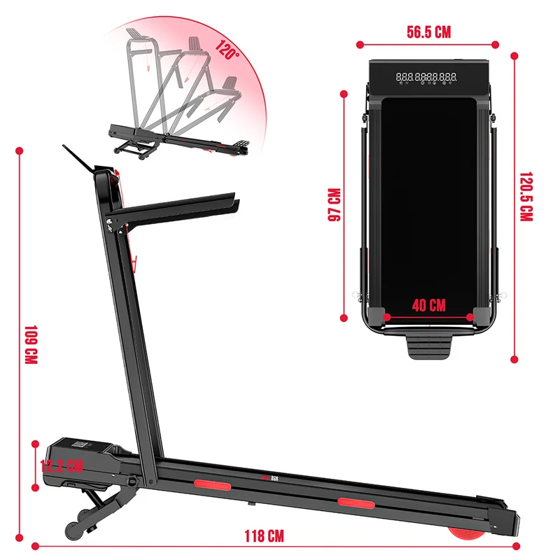 Laufband Y5 mit Bürstenlosem Motor, 0 % - 15 % Automatische Steigung