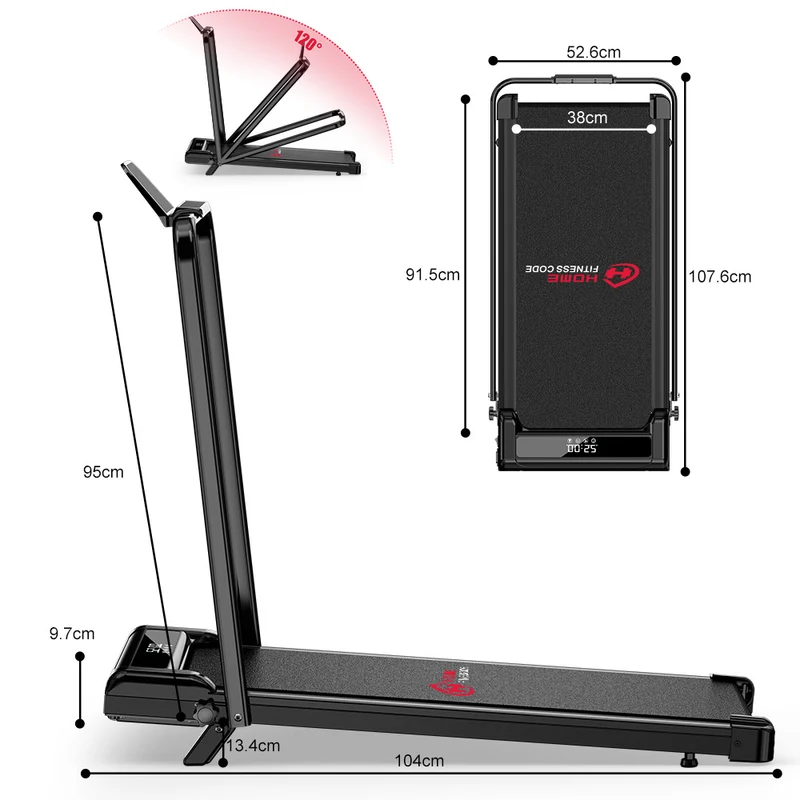 Klappbares Laufband Z3 mit Bürstenlosem Motor, Tempo 1-6KM/H, 5 % Manuelle Steigung