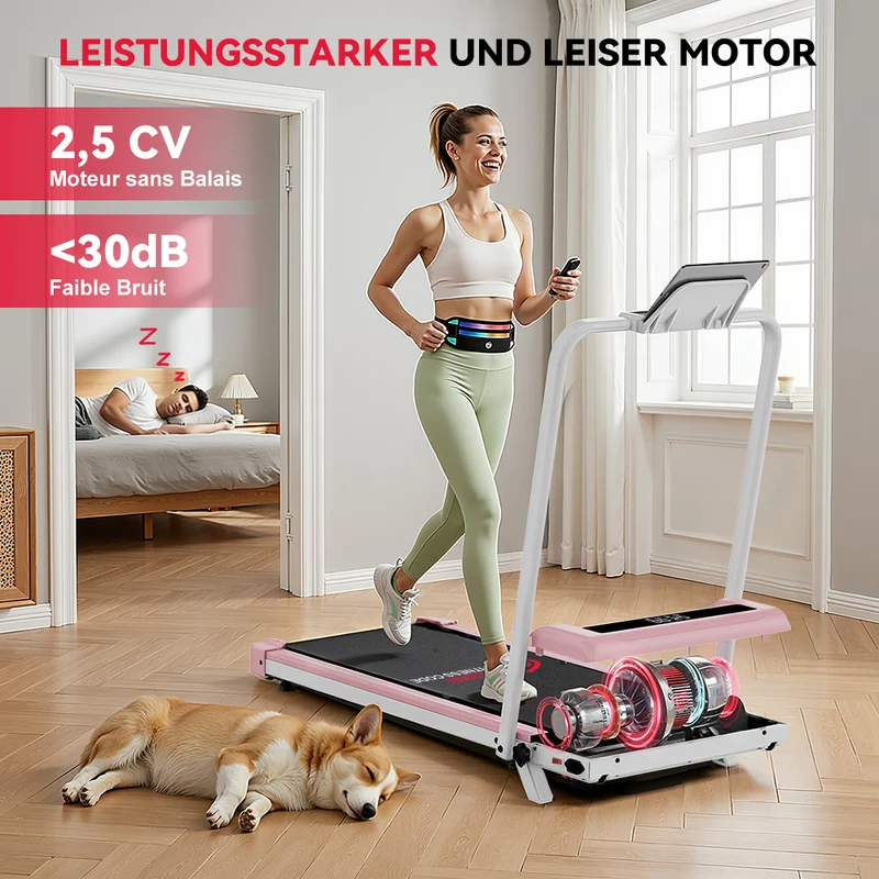 Klappbares Laufband Z3 mit Bürstenlosem Motor, Tempo 1-6KM/H, 5 % Manuelle Steigung