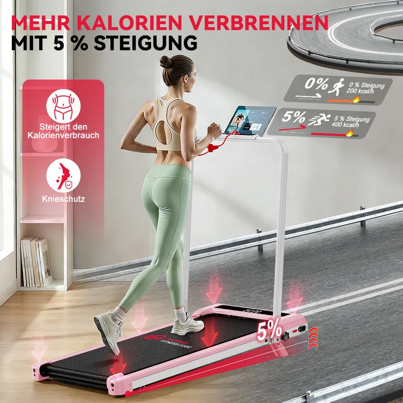 Klappbares Laufband Z3 mit Bürstenlosem Motor, Tempo 1-6KM/H, 5 % Manuelle Steigung