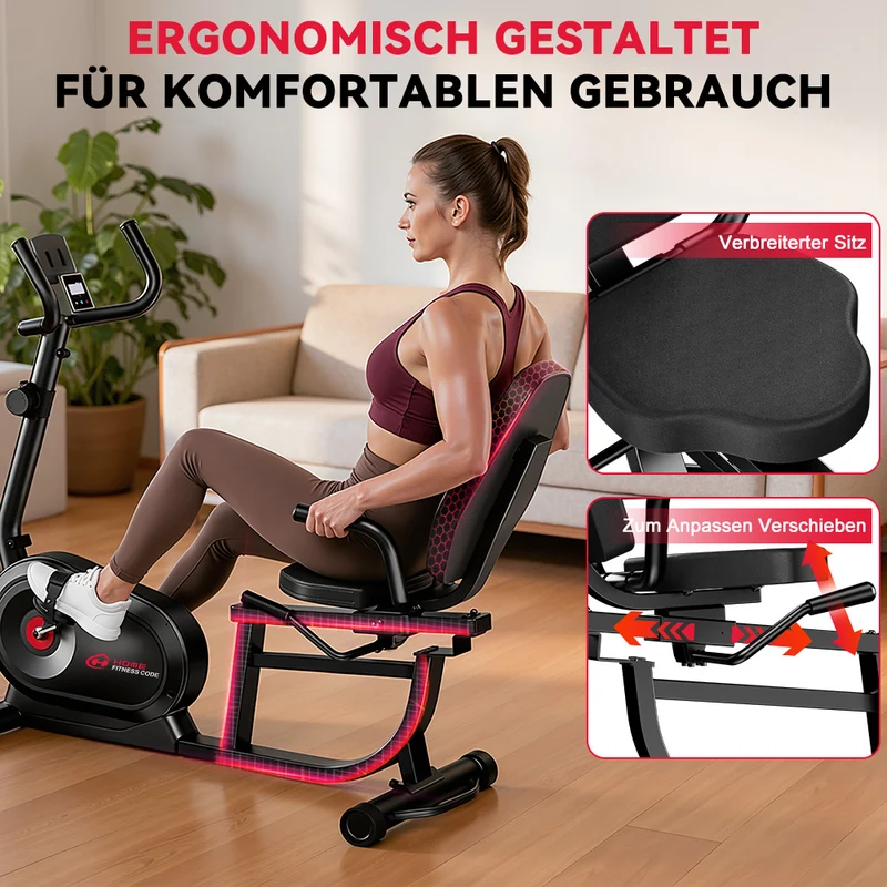 Liegeergometer X1, 16 Widerstandsstufen