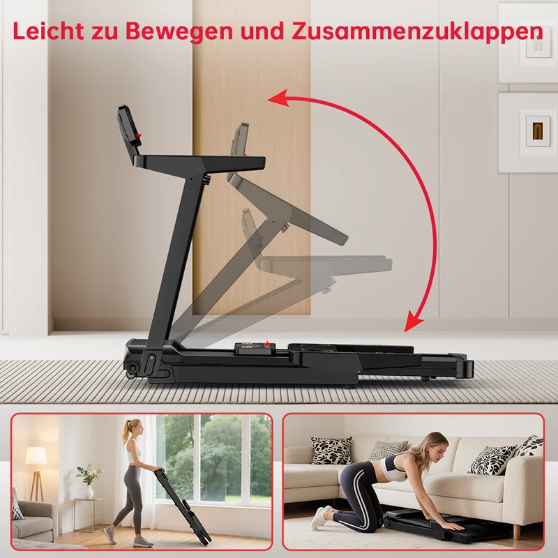 Klappbares Laufband Q8, 1-12 KM/H, 5% Manuelle Steigung