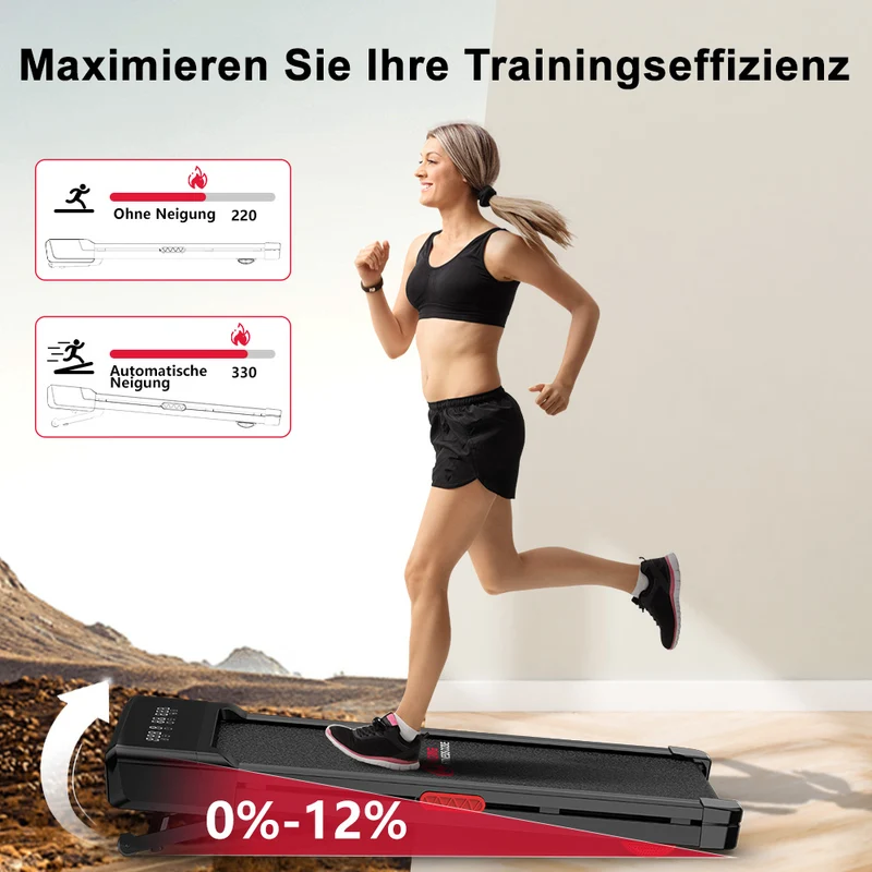 Laufband Y1 mit 0-12 % Automatischer Steigung, Geschwindigkeit 1-10KM/H