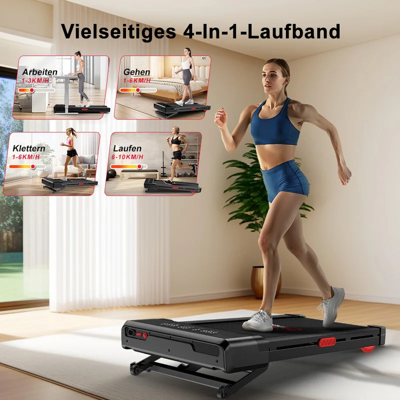 Laufband Y1 mit 0-12 % Automatischer Steigung, Geschwindigkeit 1-10KM/H