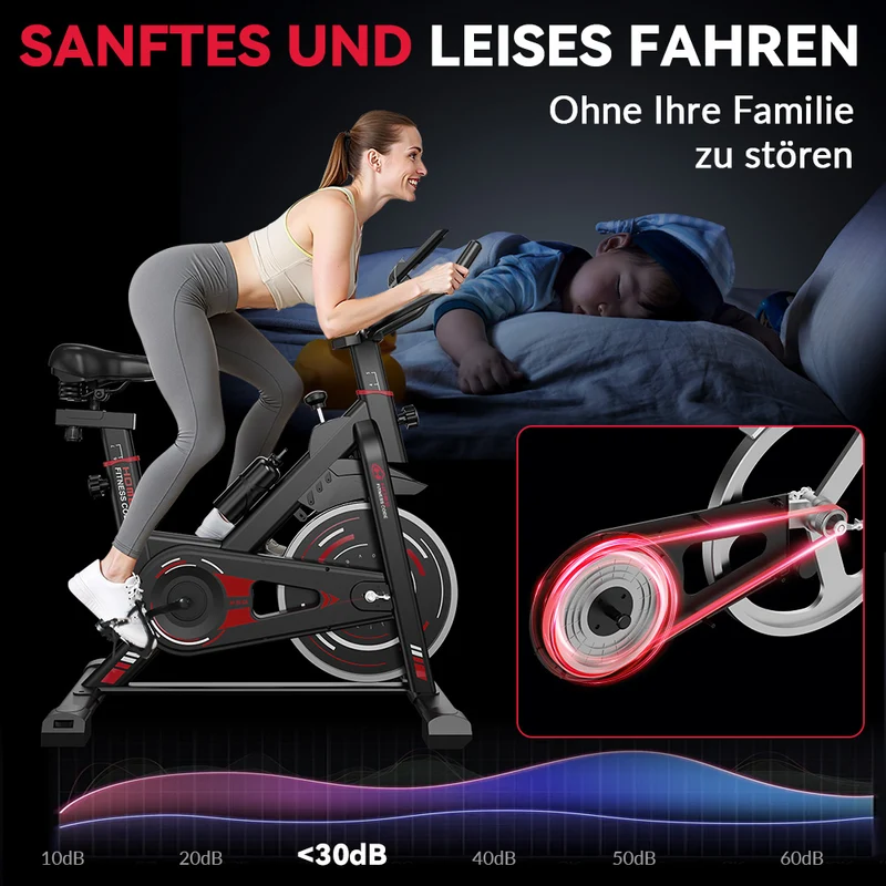 Stationärer Heimtrainer D1, Schwungrad 8KG/10KG