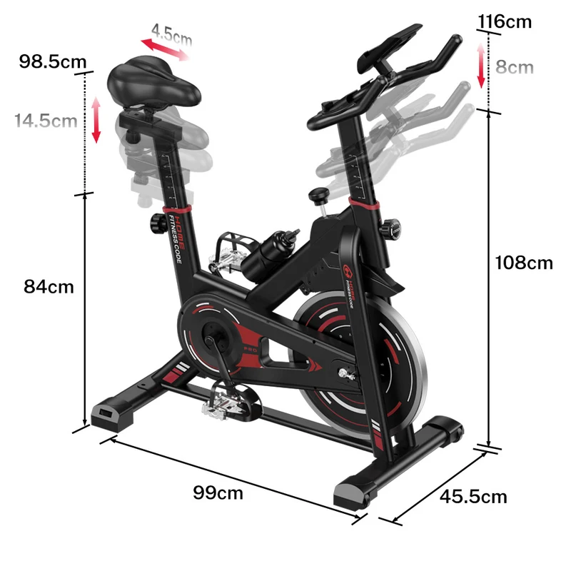 Stationärer Heimtrainer D1, Schwungrad 8KG/10KG