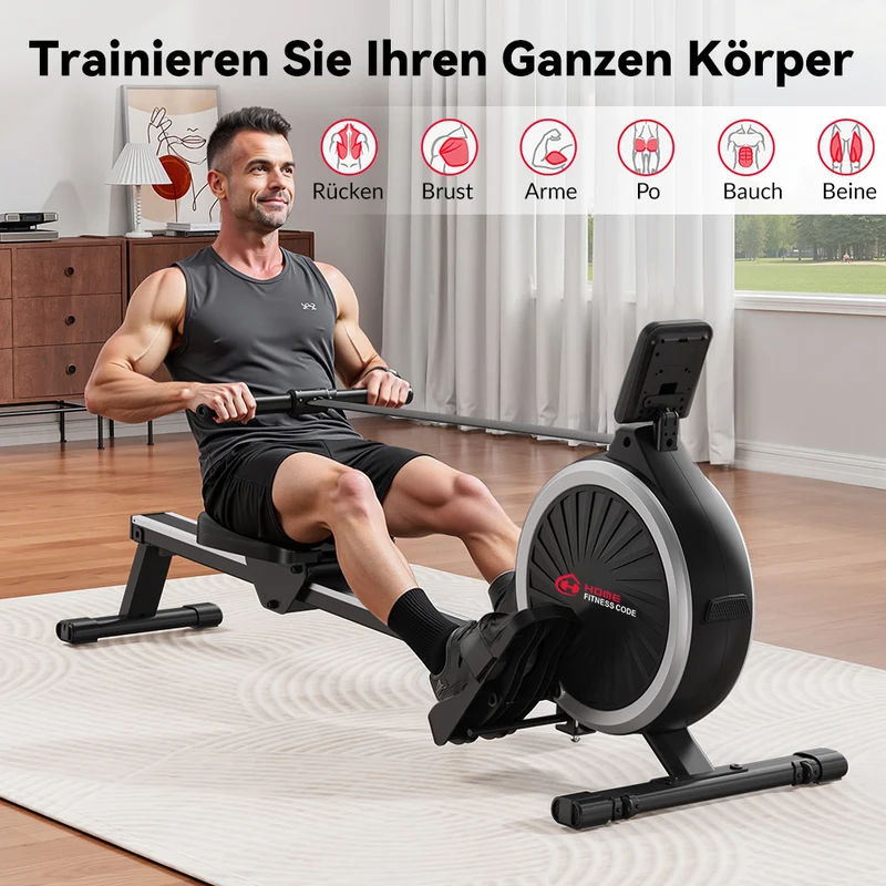 Magnetisches Rudergerät, 16-Stufen-Widerstand