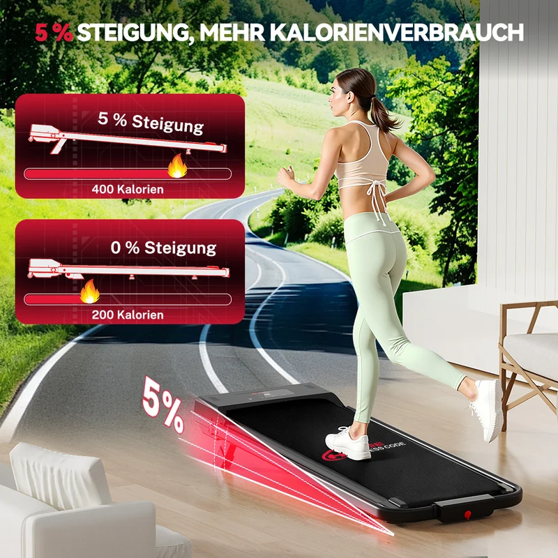 Laufband C1, Tempo 1-10KM/H, 5 % Manuelle Steigung