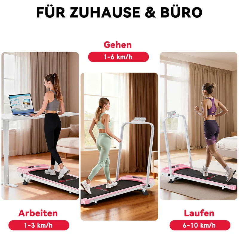Laufband C1, Tempo 1-10KM/H, 5 % Manuelle Steigung