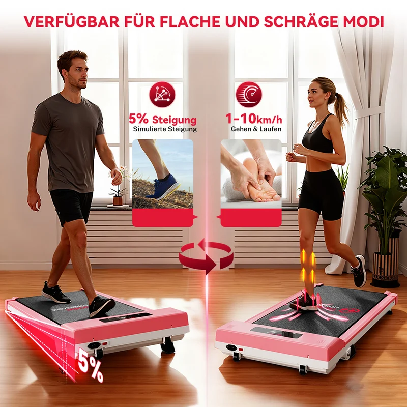Laufband C1, Tempo 1-10KM/H, 5 % Manuelle Steigung