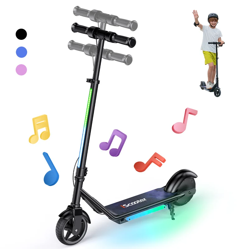iScooter iK3Max Kinder E-Scooter 6″ mit LED & 3 Geschwindigkeiten