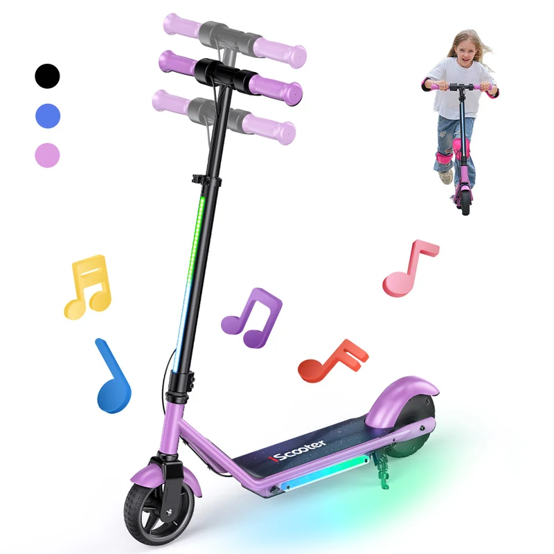iScooter iK3Max Kinder E-Scooter 6″ mit LED & 3 Geschwindigkeiten