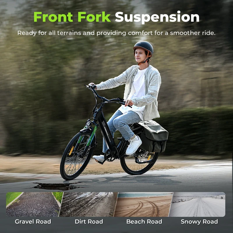 isinwheel Ucitys 1000W Electric Cruiser Bike