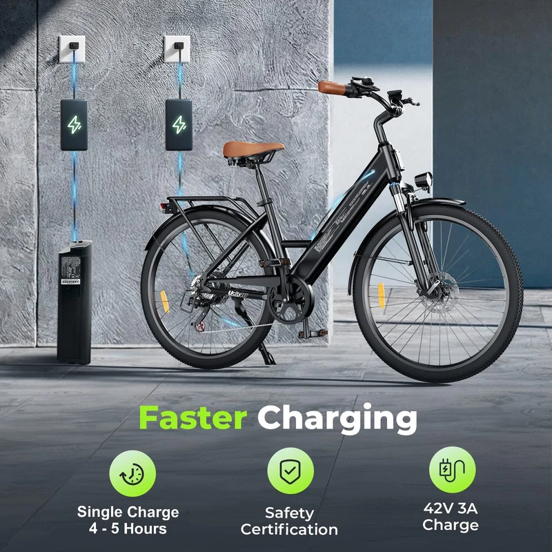 isinwheel Ucitys 1000W Electric Cruiser Bike
