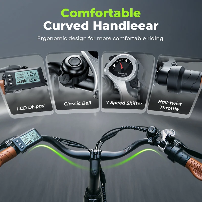 isinwheel Ucitys 1000W Electric Cruiser Bike