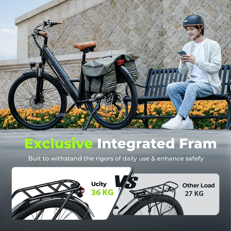 isinwheel Ucitys 1000W Electric Cruiser Bike