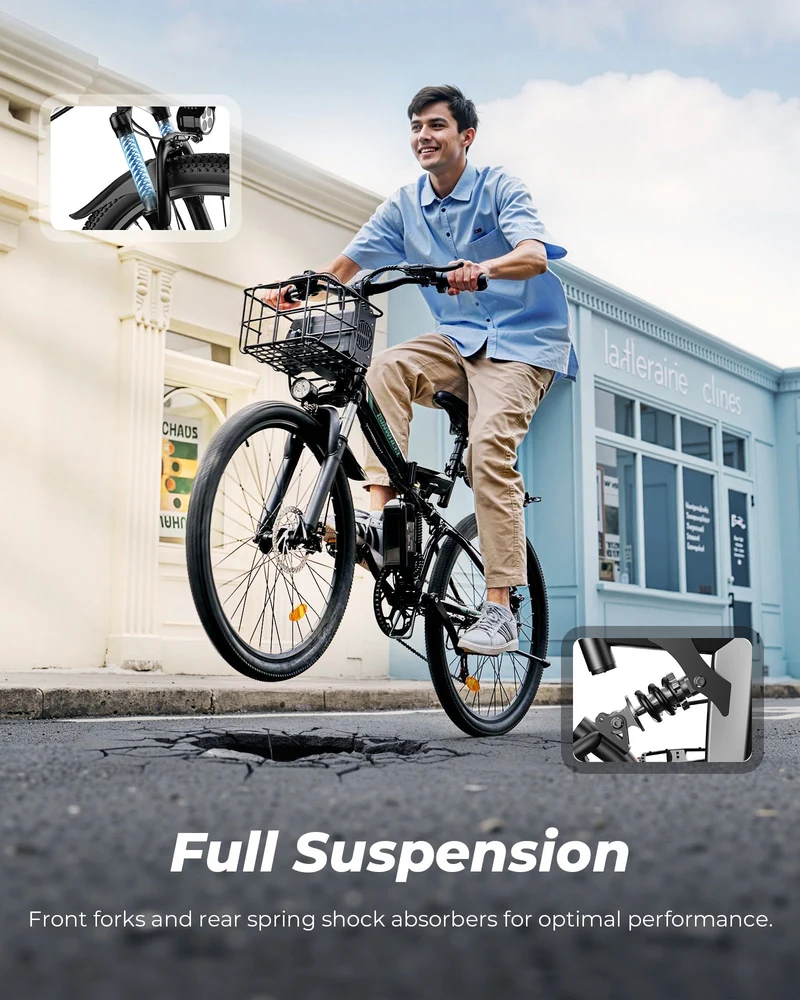 isinwheel M40 750W Folding Electric Bike with Basket