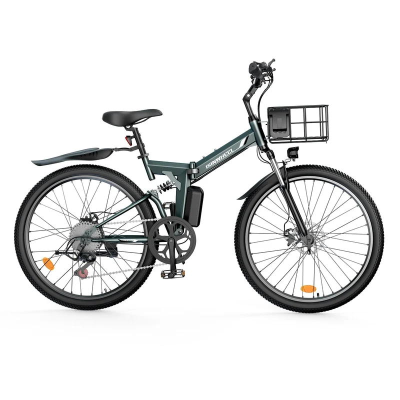 isinwheel M40 750W Folding Electric Bike with Basket
