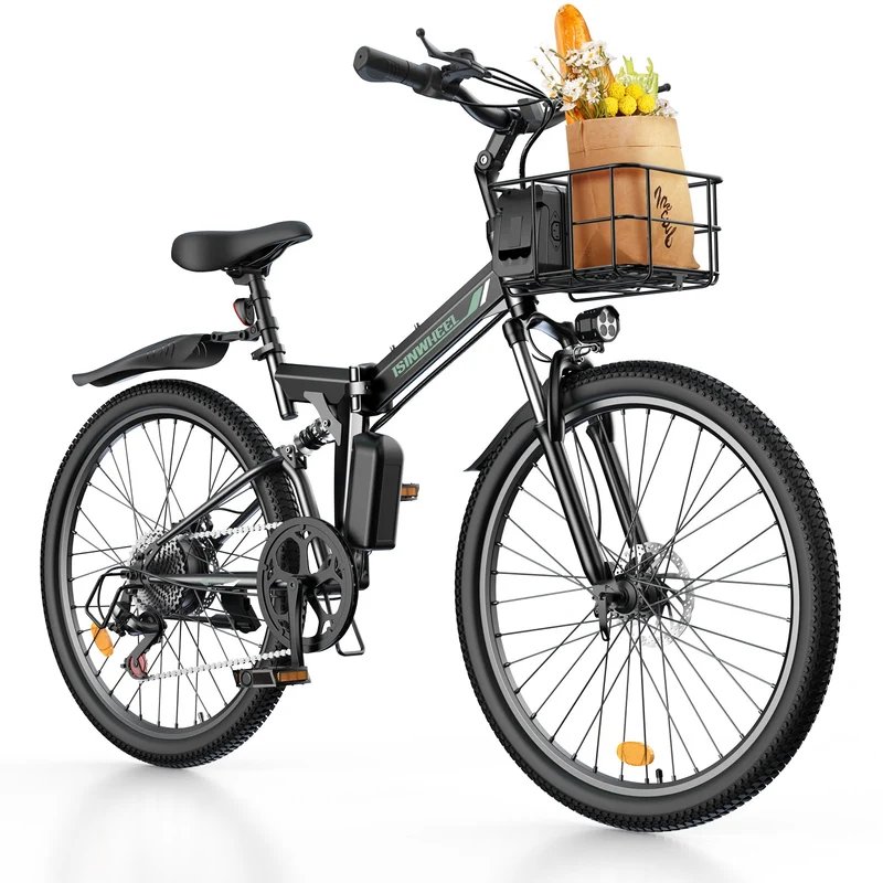 isinwheel M40 750W Folding Electric Bike with Basket