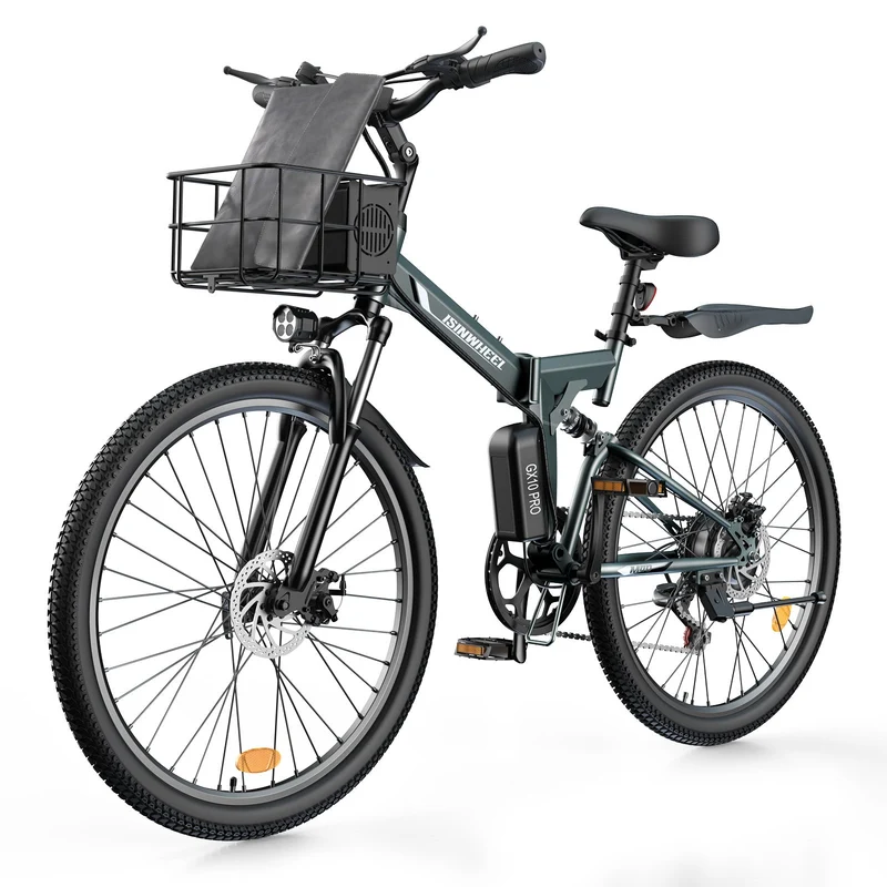 isinwheel M40 750W Folding Electric Bike with Basket