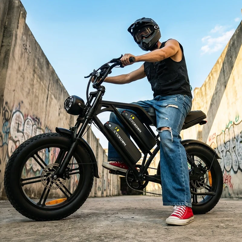 Cycrown CycHunter Moped-Style E-Bike