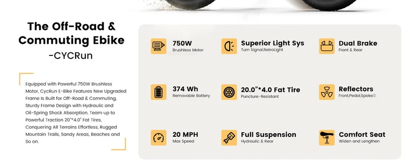 Cycrown CycRun 10.4AH Electric Bike