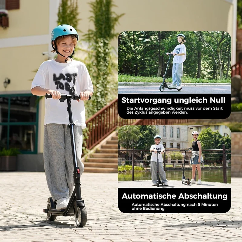 iScooter iK3Max Kinder E-Scooter 6″ mit LED & 3 Geschwindigkeiten
