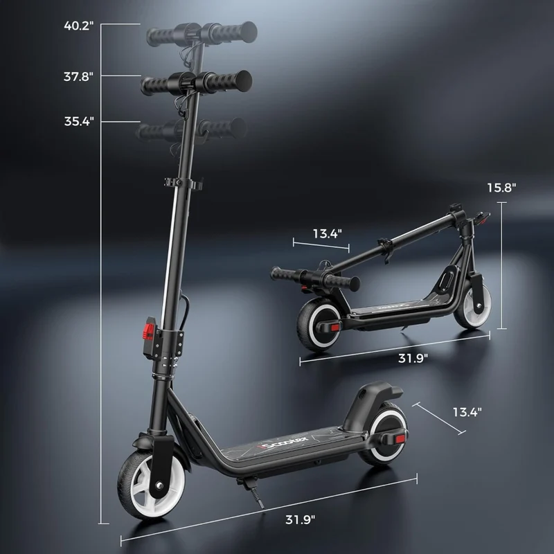 iScooter iK3Max Kinder E-Scooter 6″ mit LED & 3 Geschwindigkeiten