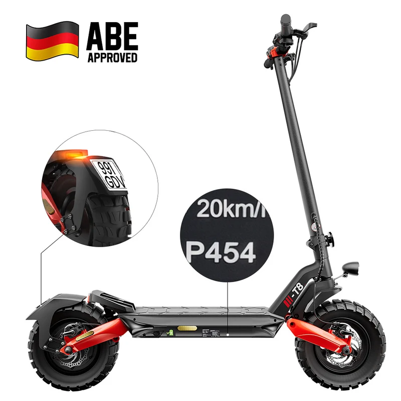iScooter T8 Offroad-E-Scooter Mit Straßenzulassung (ABE,eKFV)