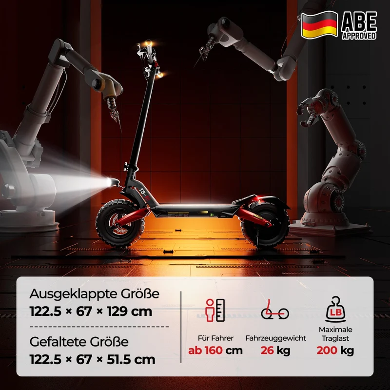 iScooter T8 Offroad-E-Scooter Mit Straßenzulassung (ABE,eKFV)