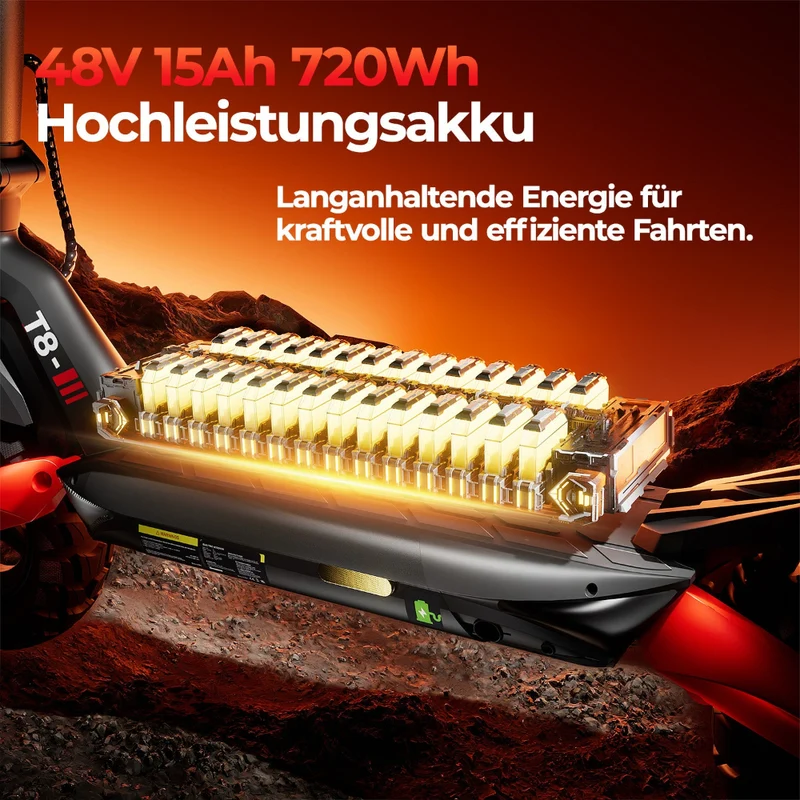iScooter T8 Offroad-E-Scooter Mit Straßenzulassung (ABE,eKFV)