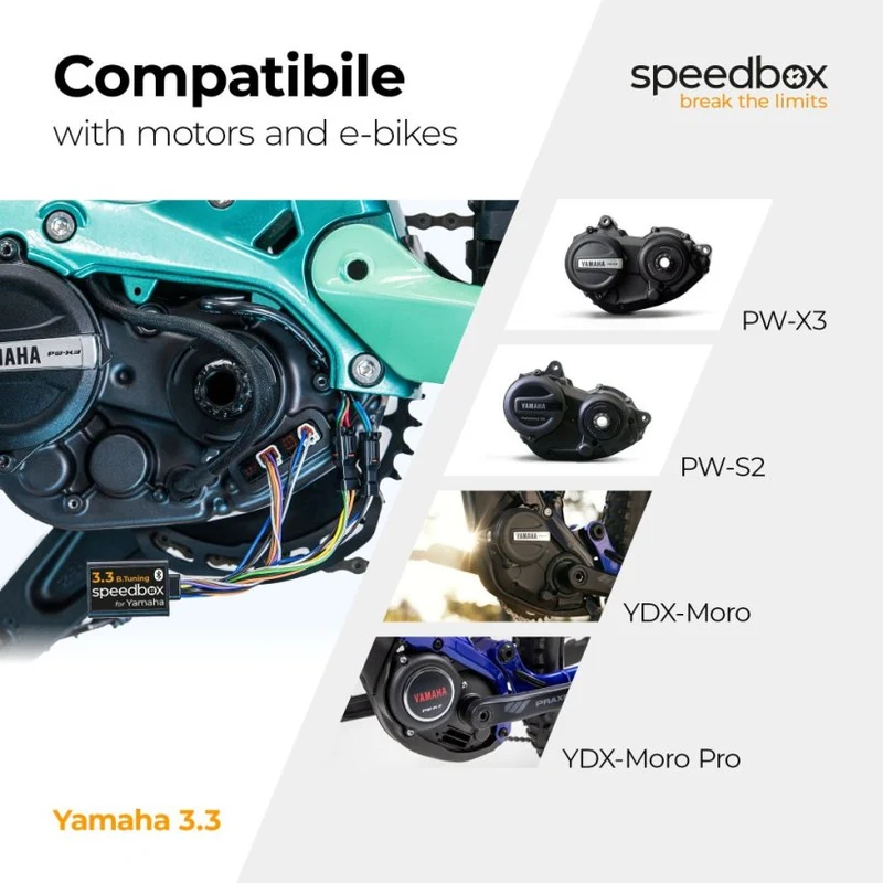 SpeedBox 3.3 for Yamaha PW-X3 | PW-S2 | PW-XM motors and Yamaha YDX-Moro 05, Moro 07 e-bikes