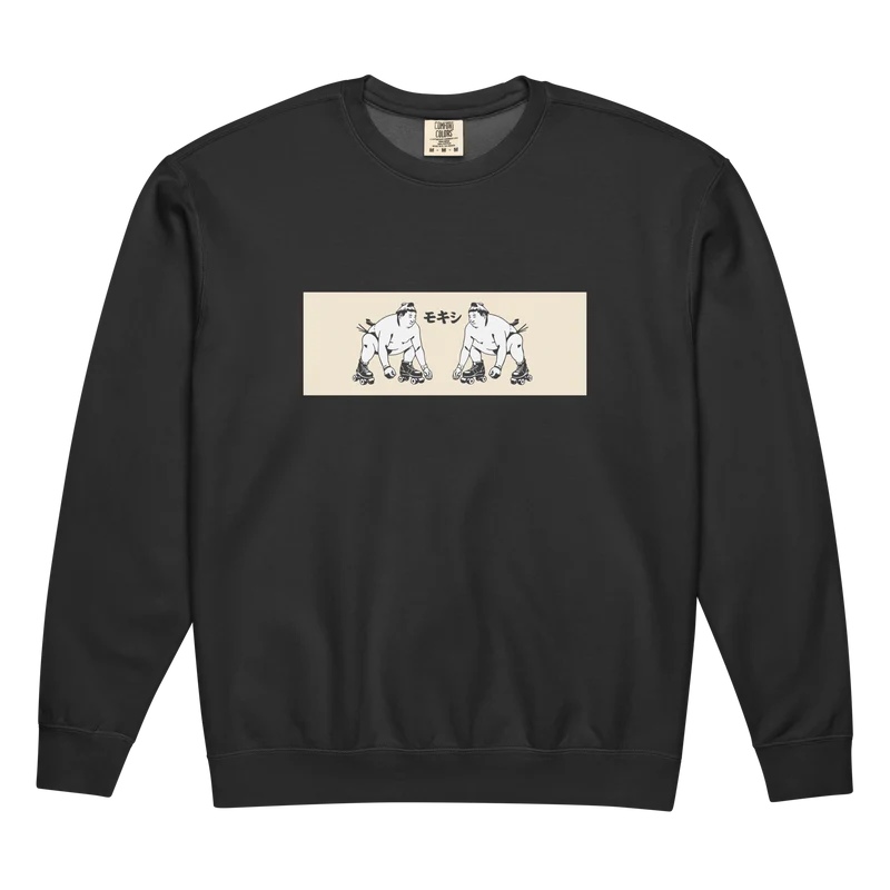 Sumo Faceoff garment-dyed fleece crewneck sweatshirt
