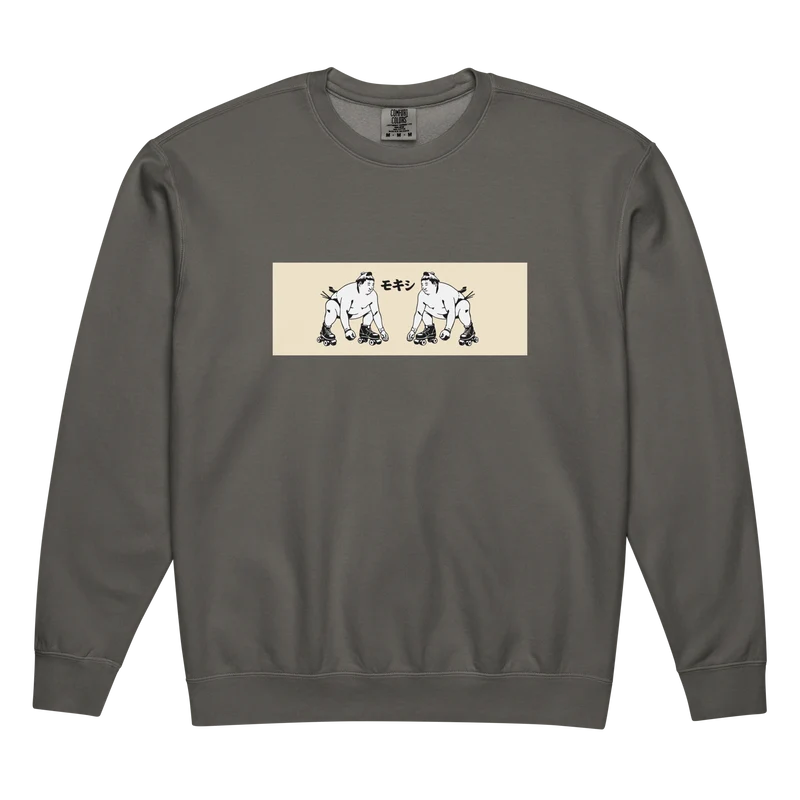 Sumo Faceoff garment-dyed fleece crewneck sweatshirt