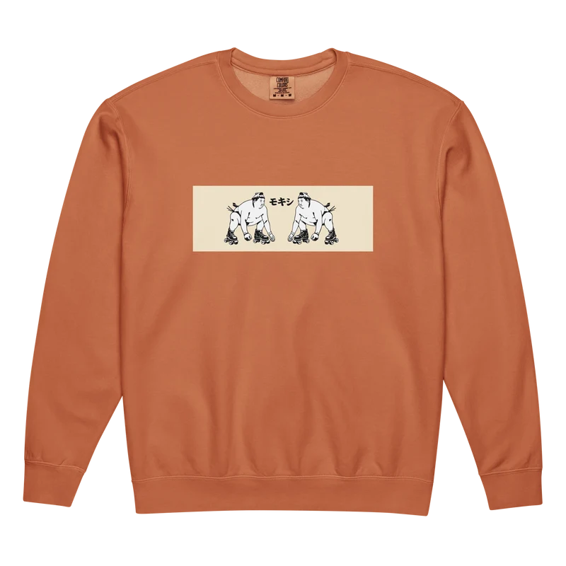 Sumo Faceoff garment-dyed fleece crewneck sweatshirt