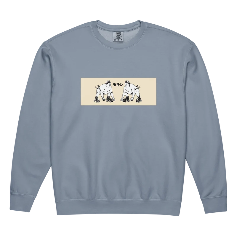 Sumo Faceoff garment-dyed fleece crewneck sweatshirt