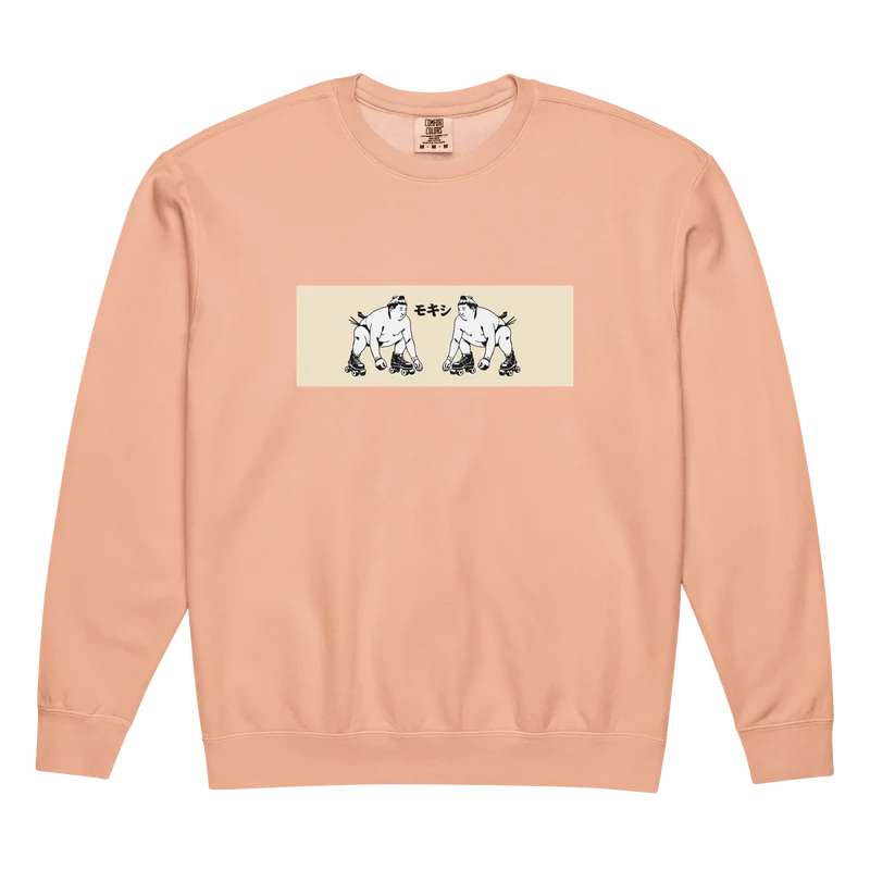 Sumo Faceoff garment-dyed fleece crewneck sweatshirt