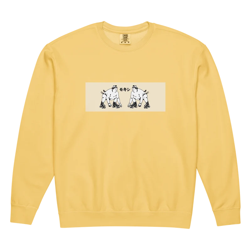 Sumo Faceoff garment-dyed fleece crewneck sweatshirt