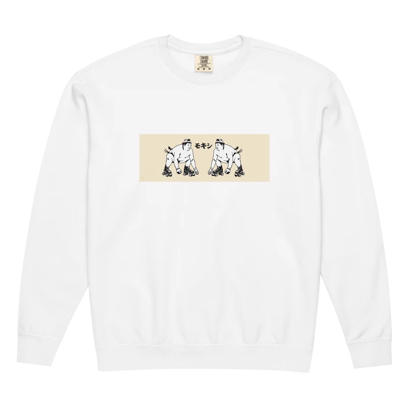 Sumo Faceoff garment-dyed fleece crewneck sweatshirt