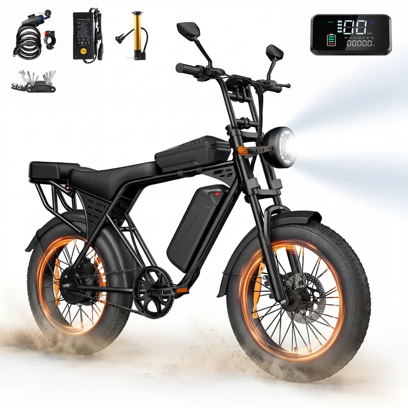 Aairsk X5 Fat Tire Electric Bike 50 Mile 28MPH NFC Start for Sale
